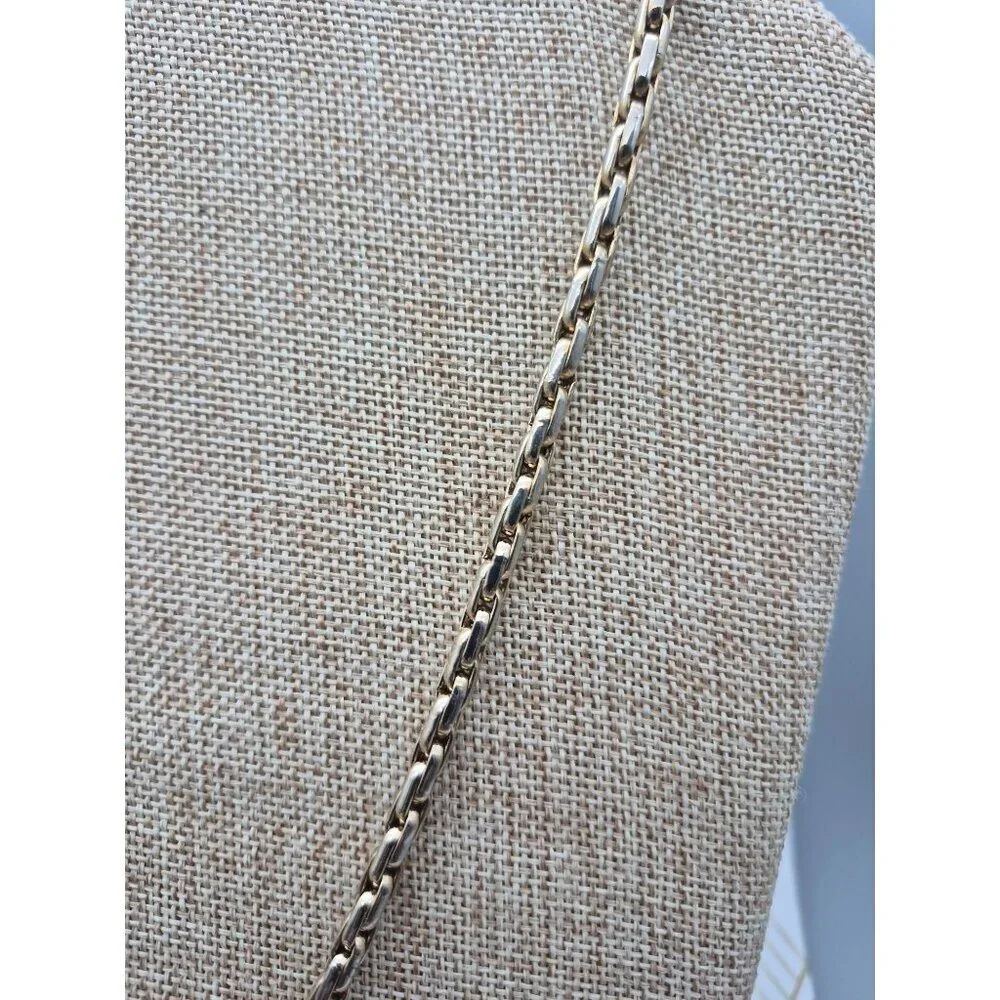 Cute Thick Gold Tone Chain with Dangle Tassel Pendant 24